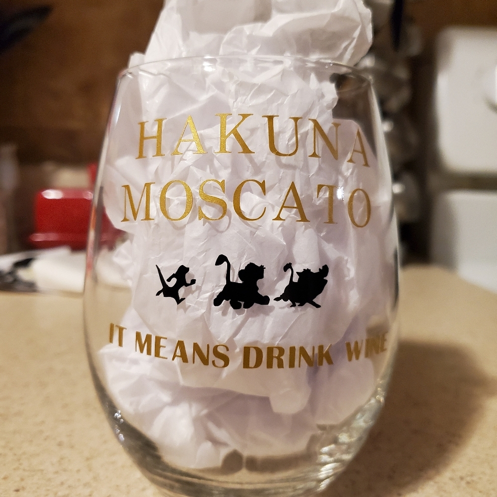 Lion king wine glass